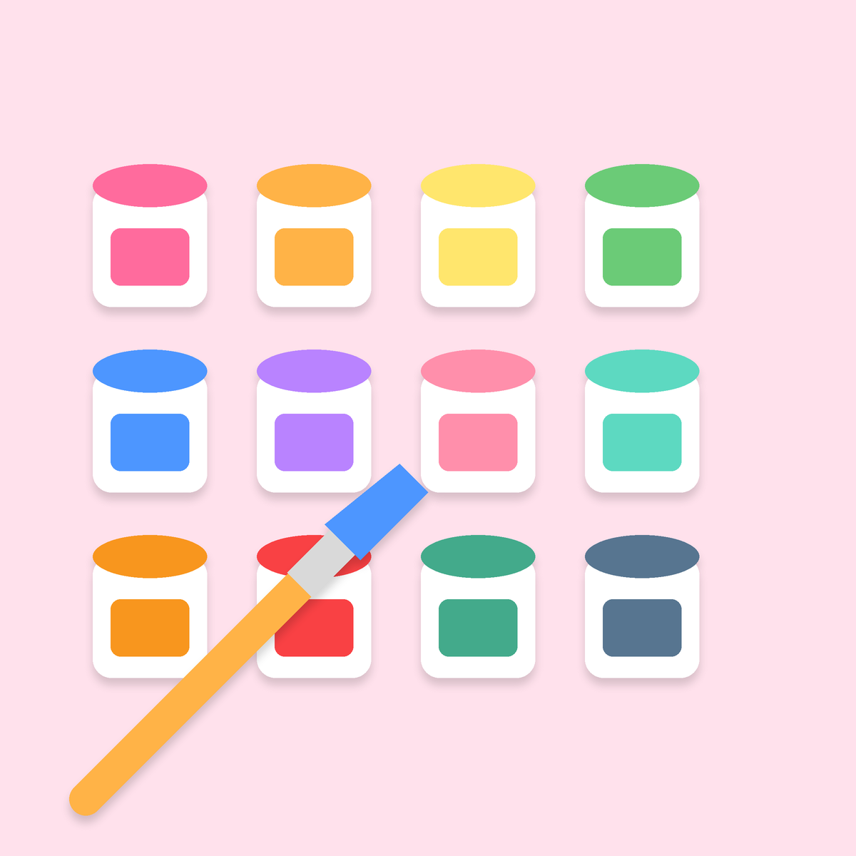 Washable Kids Paint Set, 12 Colours